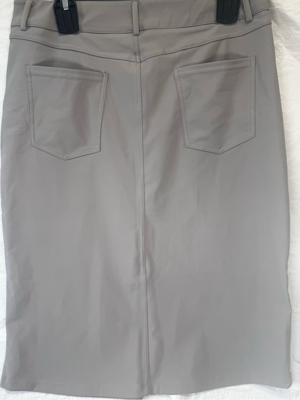 NWT Halara High Waisted Midi Pencil Skirt Gray Stretch Athleisure L - Picture 3 of 11